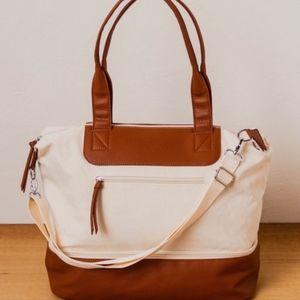 Graf Lantz Carry-On Travel Weekender Made for Alltrue Canvas Vegan Leather NWT